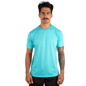 CAMISETA BASICA LISA AZUL TURQUESA