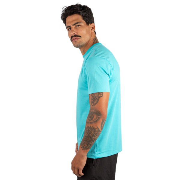 CAMISETA BASICA LISA AZUL TURQUESA - Imagem 3