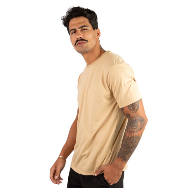 CAMISETA BASICA LISA AREIA - Imagem 6
