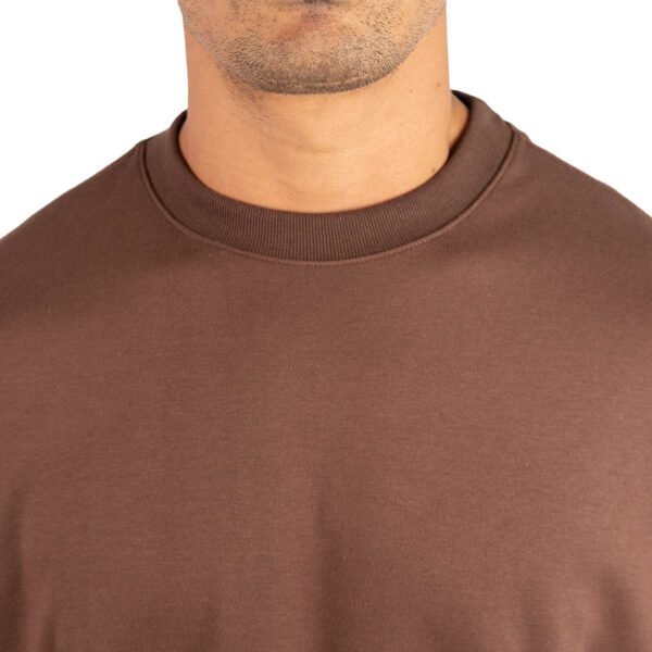 CAMISETA OVERSIZED MALHÃO LISA MARROM - Imagem 8