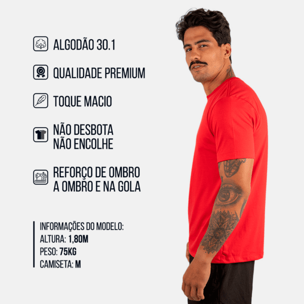 CAMISETA BASICA LISA VERMELHA - Image 2
