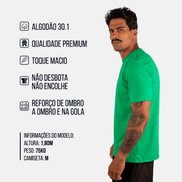 CAMISETA BASICA LISA VERDE - Imagem 2