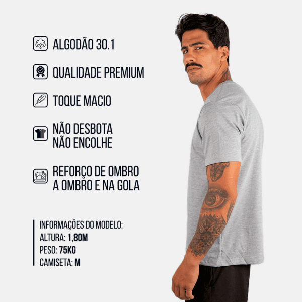 CAMISETA BASICA LISA MESCLA - Imagem 2