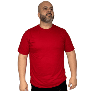 CAMISETA PLUS SIZE COM ELASTANO VERMELHA