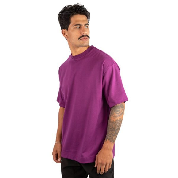 CAMISETA OVERSIZED MALHÃO LISA ROXO - Imagem 6
