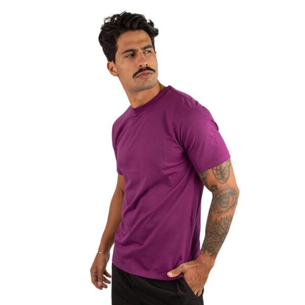 CAMISETA BASICA LISA VIOLETA - Imagem 5