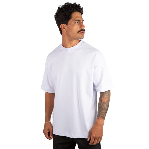 CAMISETA OVERSIZED MALHÃO LISA BRANCA - Imagem 5
