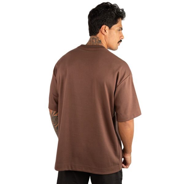 CAMISETA OVERSIZED MALHÃO LISA MARROM - Imagem 5
