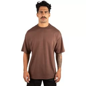CAMISETA OVERSIZED MALHÃO LISA MARROM
