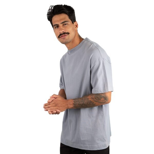 CAMISETA OVERSIZED MALHÃO LISA GRAFITE - Imagem 5