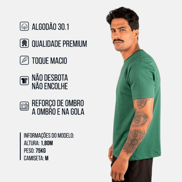 CAMISETA BASICA LISA VERDE MUSGO - Image 2