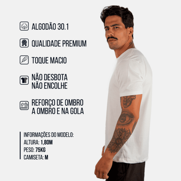 CAMISETA BASICA LISA OFF WHITE - Imagem 2