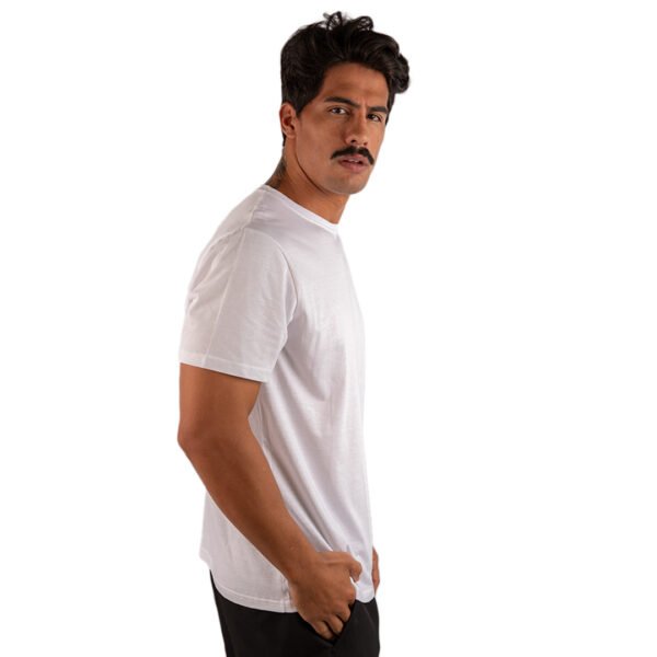 CAMISETA BASICA LISA ALGODÃO PIMA 40.1 -  BRANCA - Imagem 4