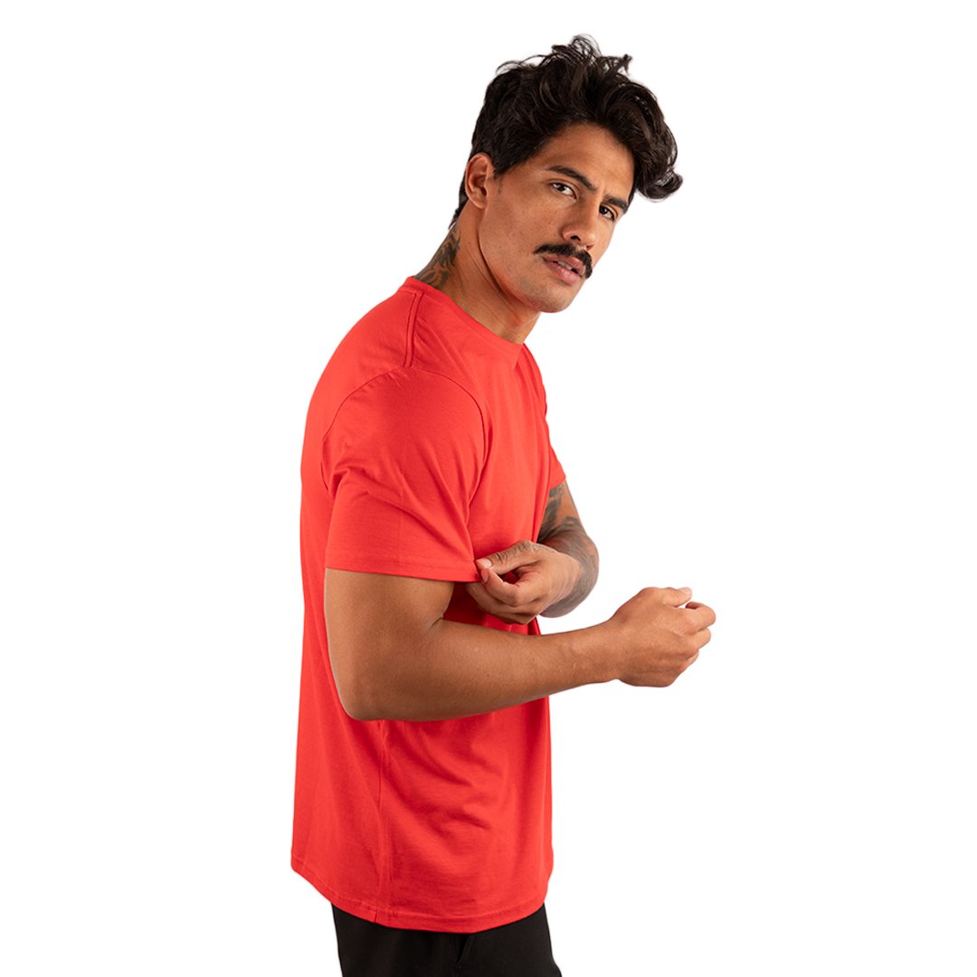 CAMISETA BASICA LISA ALGODÃO PIMA 40.1 - VERMELHO - Imagem 5
