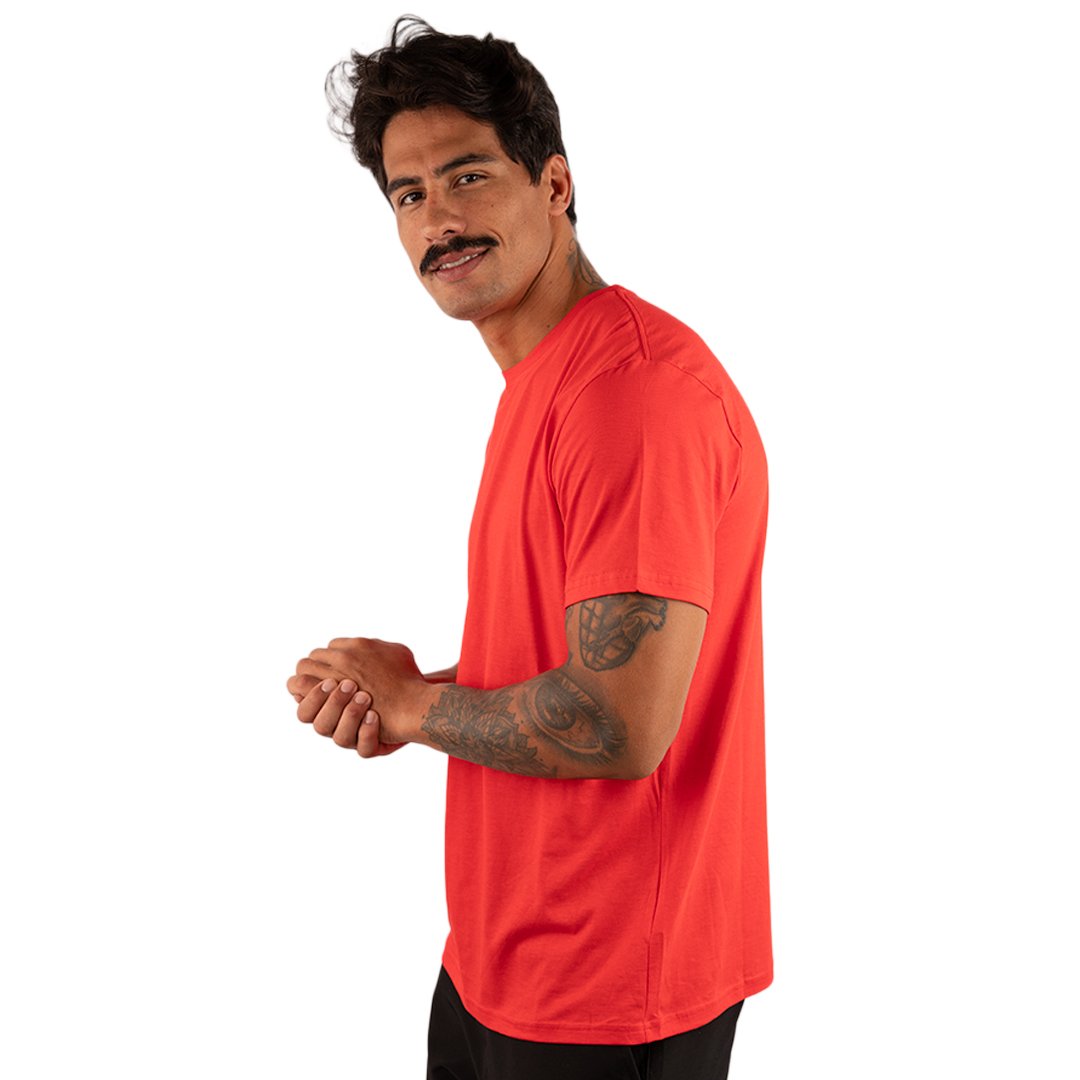 CAMISETA BASICA LISA ALGODÃO PIMA 40.1 - VERMELHO - Imagem 2