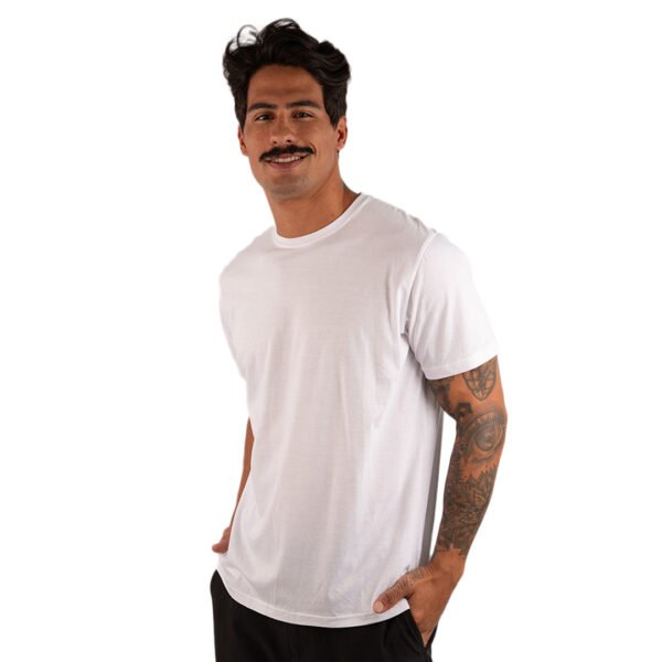 CAMISETA BASICA LISA ALGODÃO PIMA 40.1 -  BRANCA - Imagem 5