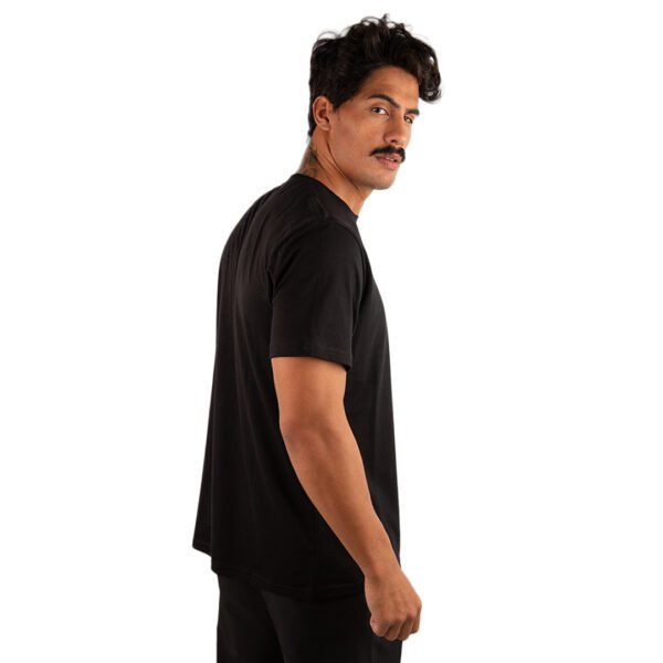 CAMISETA BASICA LISA ALGODÃO PIMA 40.1 -  PRETA - Imagem 5