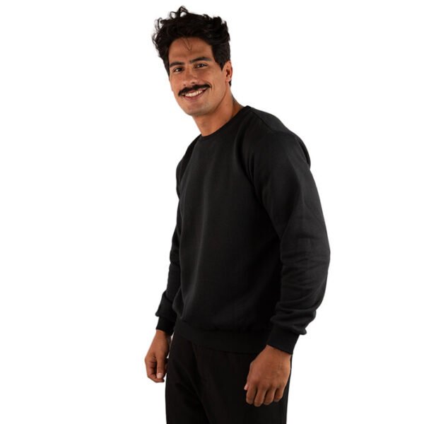 CASACO MOLETOM  LISO PRETO - Imagem 2