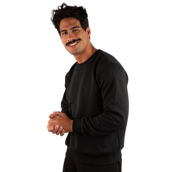 CASACO MOLETOM  LISO PRETO - Imagem 3