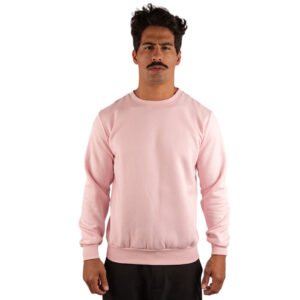 CASACO MOLETOM  LISO ROSA CLARO